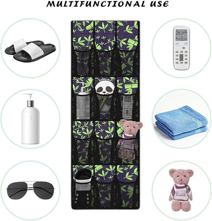 Generic Cute Panda Over The Door Clothes Storage Organizer Dirt-Resistant Closet Door Organizers and Storage Hangin The Simple But Stylish Design Style Adds A touch of Color to Entrances Office