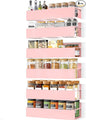 SMRCAD Magnetic Spice Rack for Refrigerator, 6pack Magnetic Shelf for Fridge Space Saving Seasoning Organizer for Kitchen storage Any Metal Surface No Drilling Needed(6pack-Pink)