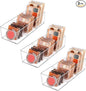 JessLab Acrylic Makeup Organizer, 3 Pack Stackable Cube Sections for Drawer, Vanity, Countertop, Bathroom, Kitchen and Cabinet Storage, 3 Compartment