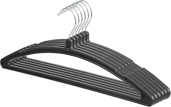 Kuber Industries 12 Piece Plastic Hanger, Black