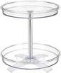 Polder 2-Tier Spinner Caddy, Kitchen and Bathroom Organization and Storage, with Dual Rotating Tables Lazy Susan, 8 lbs. Load Capacity, 10.6" x 10.3"