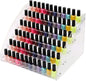 6 Tiers Acrylic Essential Oil Display Rack Nail Polish Organizer Plastic Collection Container for Paints Dropper Bottle Makeup Tabletop Desktop Retail Store Shelf Storage Case Stand Fair Show Holder