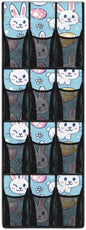 Easter Bunny Egg Over the Door Shoe Organizer,12 Breathable Mesh Pockets,Space Saving Hanging Storage Holder,Closet Rack Hanger Hangs on Closets for Shoes,Accessories,Home Essentials