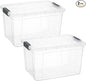 Superio Clear Storage Boxes with Lids, 26 Quart Plastic Container Bins for Organizing, Stackable Crates, BPA Free, Non Toxic, Odor Free, Organizers for Home, Office, School, and Dorm