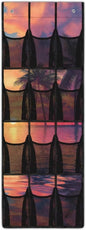 Tropical Trees Space Saving Hanging Shoe Organizer,Entryway Bedroom Bathroom Storage Bags with 12 Mesh Large Pockets,Unique Print