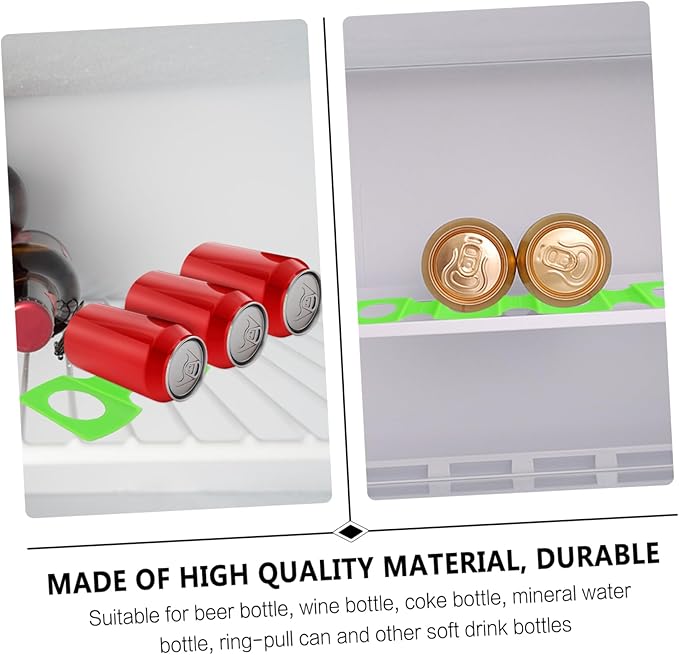 Garneck 2pcs Silicone Beverage Storage Shelf Mats Beer Bottle Racks for Fridge Easy to Clean Lightweight Design Green