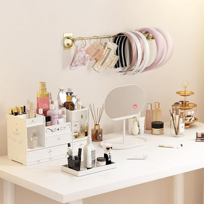 SNOWSTAR Metal Claw Clip Organizer Holder, Hair Clip Holder and Storage for Women and Girl,Claw Clips Hanger Display Hair Accessories for Wall Door Closet,Gold(1PCS)