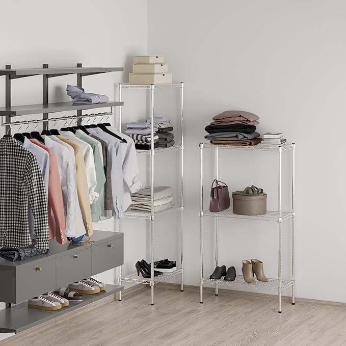 14" Deep x 30" Wide x 54" Height Wire Shelving Kit | 3-Tier | NSF Commercial Storage Rack Unit