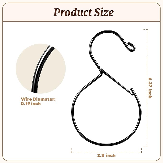 MEILIDY Belt Hanger, Compact Metal Belt Rack with Hooks Safety Buckle for Closet, Black, 2 Pcs