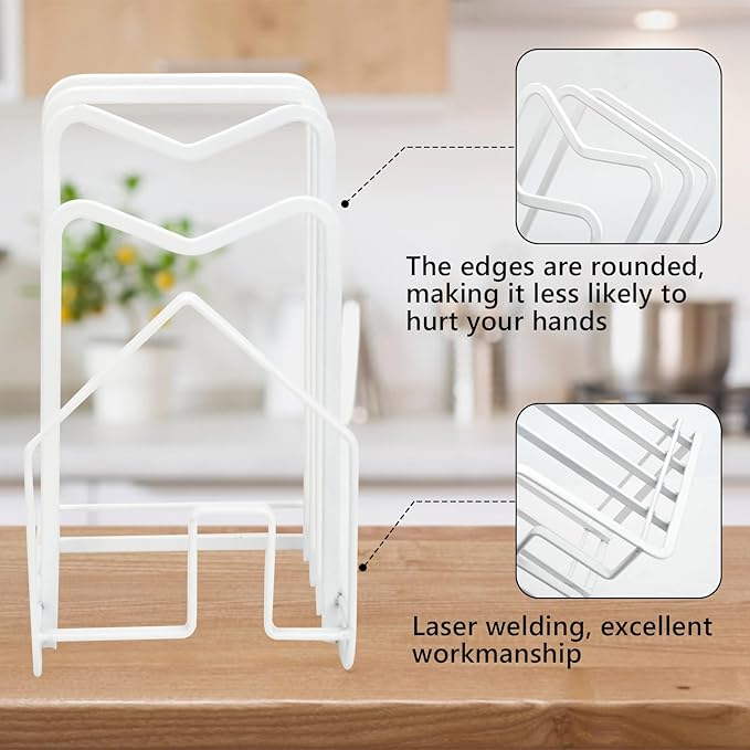 Chopping Board Organizer Stand Holder (White)