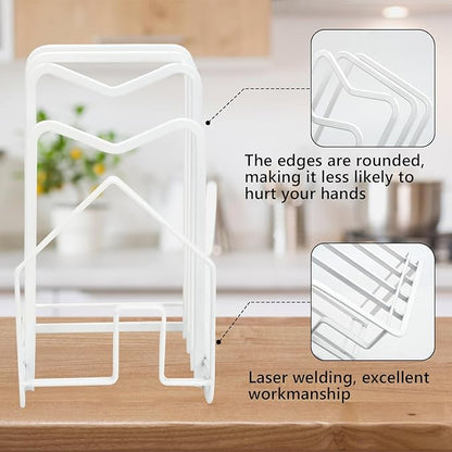 Chopping Board Organizer Stand Holder (White)