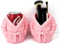 2pcs Bathrobe can holder for Beer & Soda, 4.75" 3D Printed Bath Robe Can Holder, Unique Beer Holder, Spa Day Novelty Gift, Housewarming Present NO CAN or BRUSHES INCLUDED (PINK)