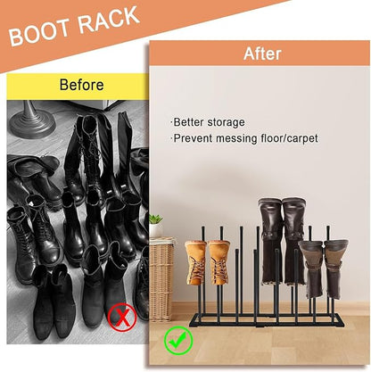 Boot Rack Shoe Cabinet Metal Shoe Rack for Closet Shoe Organizer for Closet for 8 Pairs Free Standing Shoe Racks Shoe Cabinet Storage for Entryway Bedroom, Patio Outdoor, Hallway large Boot Tray