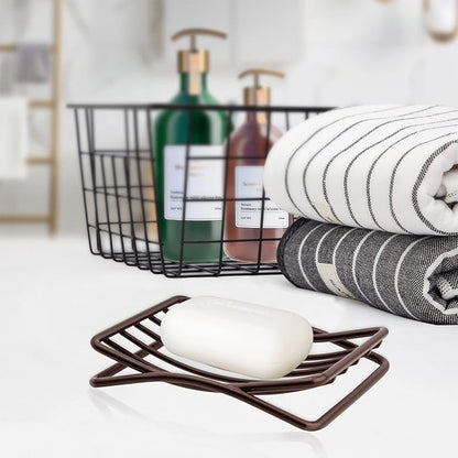 Soap Dish for Shower Bathroom Bar Soap Holder, Stainless Steel Self-draining Sponge Holder for Kitchen Sink Bathtub, Easy Cleaning Quick Dry, Bronze