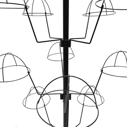 FixtureDisplays® Countertop Hat Rack Headwear Wig Cap Display Tabletop Stand 24x24x37" 3-Tier 12 Hats 10125-NF