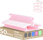 HGYZE Kid Hangers for Closet 50pcs, Pink Baby Clothes Hanger Plastic, 11-14" Adjustable Bulk Perchas for Newborn, Non-Slip Children Outfit Bear Hangar for Girl Boy Toddler Infant Nursery Clothing