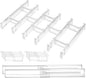 Vtopmart 2.36” Drawer Dividers with Expandable Inserts, 12.8"-22.3" Adjustable Kitchen Drawer Organizer, Clear Plastic Organizer Separator for Flatware, Utensil, Cutlery, 8 Dividers with 14 Inserts