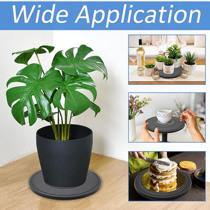 16 inch Turntable Rotating Caster Spinner Non Skid Lazy Susan Heavy Duty 360˚ Rotating Swivel Stand for Model Base/Potted Plants/TV/Monitors/Craft Paintings (1 PCS)