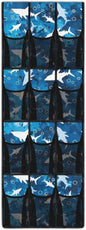 Shark Behind Door Organizer 12 Pockets Over The Door Shoe Organizer for Closet Easy to Install Shoe Holder Hanger for Office