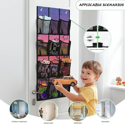 Generic Sunset Sea Over The Door Shoe Organizer Heavy Duty Reusable Over The Door Pantry Organizer The Simple But Stylish Design Style Adds A touch of Color to Kitchen Apartments College Dorm