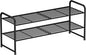 SUFAUY 2-Tier 33" Wide Shoe Rack, Closet Metal Shoe Rack Organizer Heavy Duty, Stackable, Black