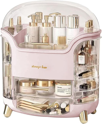 Omeily Upgrade Large Makeup Organizer Countertop Vanity Organizer Cosmetic Organizer Makeup Storage Box Bathroom Counter Organizer Perfume Skincare Organizers Gift Women Clear Design Easy Visibility