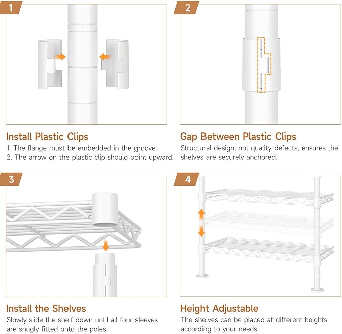 Wall Mounted Garment Rack, Walk-in Closet System with Expandable Rods, Adjustable Shelves, Industrial Pipe Clothing Racks, Hanging Clothes Organizers and Storage, Metal Closet Shelving Wardrobe