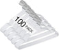 Wesiti 100 Pcs Metal Wire Non Slip Hangers for Clothes Space Saving Hanger Strong 15.7 in Triangle Clothes Coat Suit Bridal Boutique Dress for Closet Dorm Rack(White)