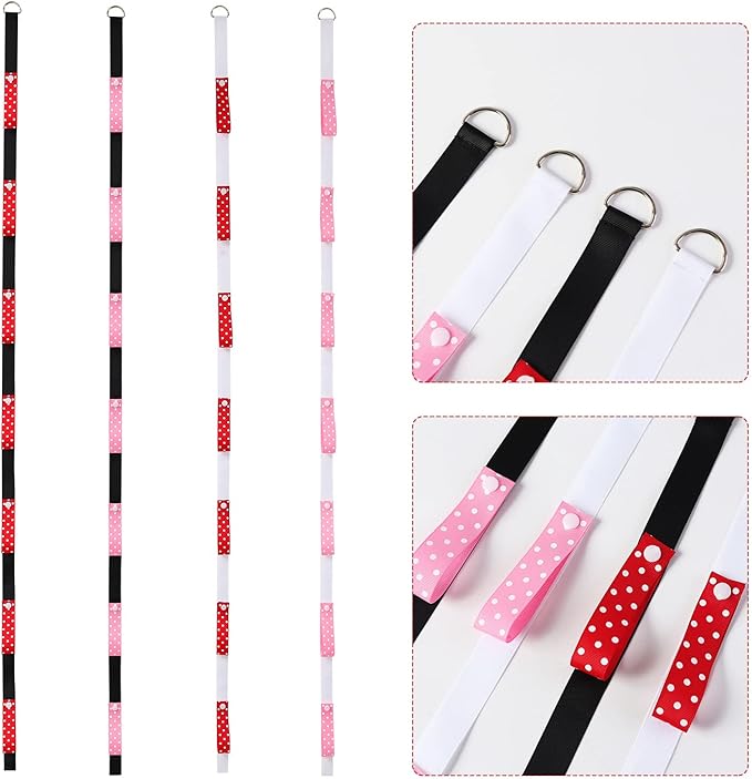 Nuolich 4Pcs Mouse Ears Headband Holder Polka Dot Vertical Organizer Hanging Wall Display Decor Hair Accessories Holder