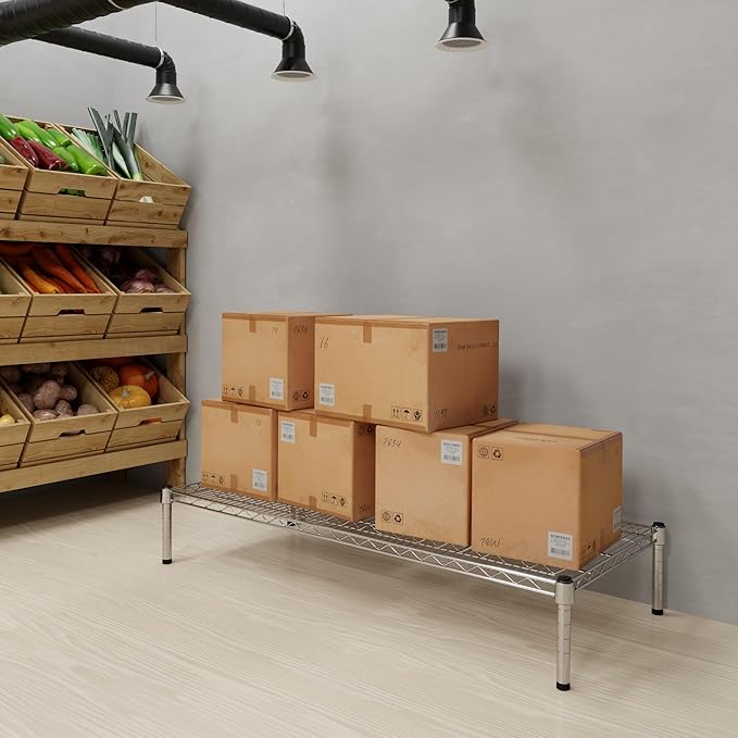 21" Deep x 48" Wide x 8" Height Wire Shelving Kit | 1-Tier | NSF Commercial Storage Rack Unit