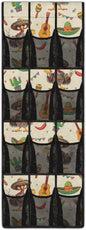 Thanksgiving Shoe Organizer Over The Door for Living Room Turkey Maple Leaf Door Hanging Shoe Organizer with 12 Pockets,Mesh Fabric with 4 Metal Hook Wall Hanging Storage