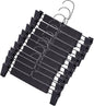 Plastic Pants Hangers, 10 Pcs Clothes Hangers, Clip Adjustable Multifunctional,Travel Laundry Hanging Clip for Shoe Hat Clothes Jeans