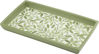Avanti Linens - Vanity Tray, Resin Countertop Accessories, Guest Bathroom Essentials (Stratford Collection, Green)