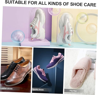 Outanaya 2pcs Stackable Transparent Shoe Storage Boxes Plastic Shoe Containers for Organizing Sneakers Large White for Closet and Entryway