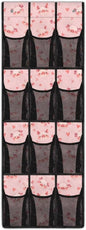 12-Compartment Over The Door Storage Bag, Waterproof Oxford Fabric Dirt-Resistant and Perfect for Organizing Household Items Efficiently, Pink Cartoon Pigs