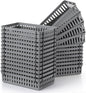 Wenqik 24 Pcs Plastic Storage Baskets for Classroom Organizing Small Pantry Storage Bins Rectangular Tray for Back to School Household Toys Classroom Bedrooms, Kitchens Countertops(Gray)