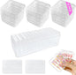 13 Pcs Clear Press On Nail Storage Box with Container, False Nail Case Organizer Press On Nail Packaging Box Nail Display Case with Double Sided Tape for Nail Art Home Salon Nail Business Supplies