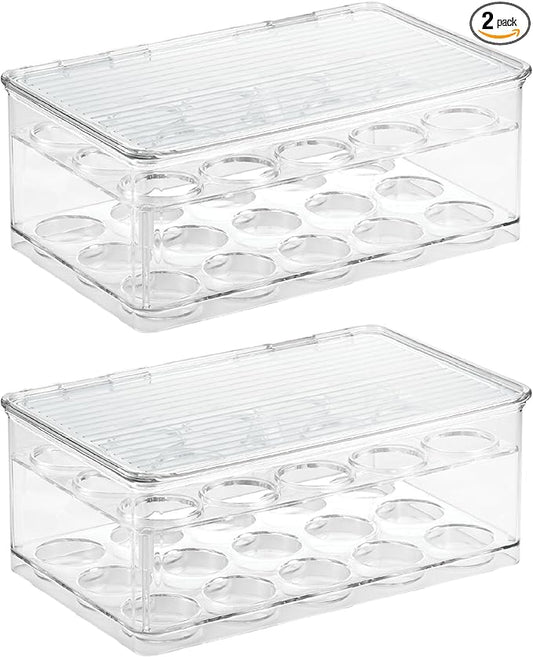 iDesign Stackable Coffee Pod Holder for K-Cup Pods - 29 K-Cup Capacity - Set of 2 - Clear