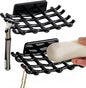 Soap Holder Soap Dish with Hooks Razor Holder Adhesive Bar Soap Holder No Drilling Soap Saver Tray for Shower Wall Bathroom Organizer Shower Rack Bathtub Sink (Black+Black)