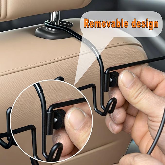 Cowboy Hat Holder Rack for Truck SUV Car 2 Pack Back Seat Cowboy Hat Rack, Removable Metal Hard Hat Holder,Keep Hat Shape Car Accessories