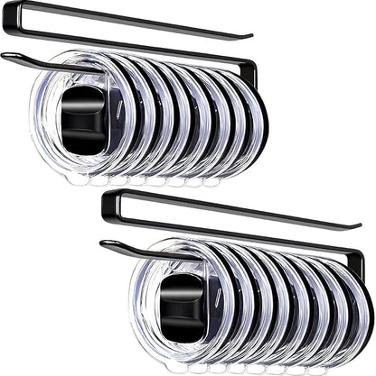 Shallow Tumbler Lid organizers for Cabinet, Space Saving Yeti Tumbler Lid Holder, Stanley Cup Lid organizers Under Cabinet, No Drill Cup Lid Hanger Must-Have 2025, 2 Pack Storage Hook