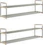 Home-Complete Shoe Storage Rack, 2-Tier Organizer for Closet, Bathroom, Entryway, 2 sets