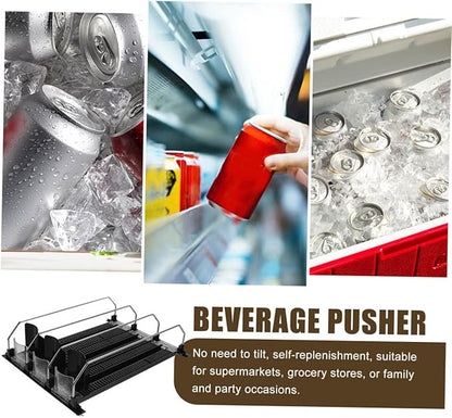 OUNONA 3pcs Beverage Propeller Self-Pushing Fridge Drink Organizer Soda Can Dispenser for Supermarket Fridge