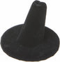 Plymor Black Velvet Ring Finger Display, Single on Round Base, 2" W x 2" D x 1.25" H