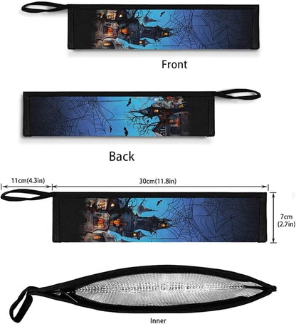 COEQINE 11.8 x 2.7 inch Halloween Portable Utensil Storage Case For Work Lightweight Portable Reusable Portable Travel Home Kitchen Decoration Bet Themes