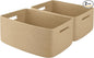 OIAHOMY Storage Basket for Shelves, Closet Cube Storage Bins Baskets for Clothes Blanket Towels, Baby Nursery, Toy Baskets Box, Woven Rope Basket, 15.75 * 11.81 * 7.09 ININ, 2 Packs Jute Yellow