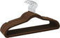 Simplify Slim Velvet Clothes Hangers | 100 Pack | Non-Slip | Shirts | Suit | Pants | Dresses | Garments | Closet Storage & Organization | Durable | Chocolate