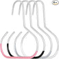 4Packs Hat Organizer, Stainless Steel Hat Hangers for Closet, Hat Rack Hat Holder for Baseball Caps, Cap Organizer for Baseball Caps, Scarf and Hat Organizer (Gray+Black+White+Pink)