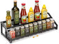 2 Tier Expandable Spice Rack Organizer for Kitchen，13.7"-23.6" Expandable Spice Organization Shelf,Metal Pantry Storage Shelves Racks,Space Saving for for Pantry, Counter top (Patent Pending)