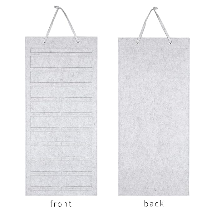 Bow Organizer - 10 Layer Display Holder for Girls Hair Bows - Wall, Door, Closet Mount (Grey-A)
